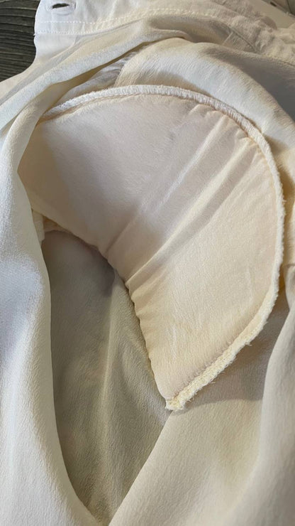 Camicia anni 80 manica lunga in pura seta - tg.XL