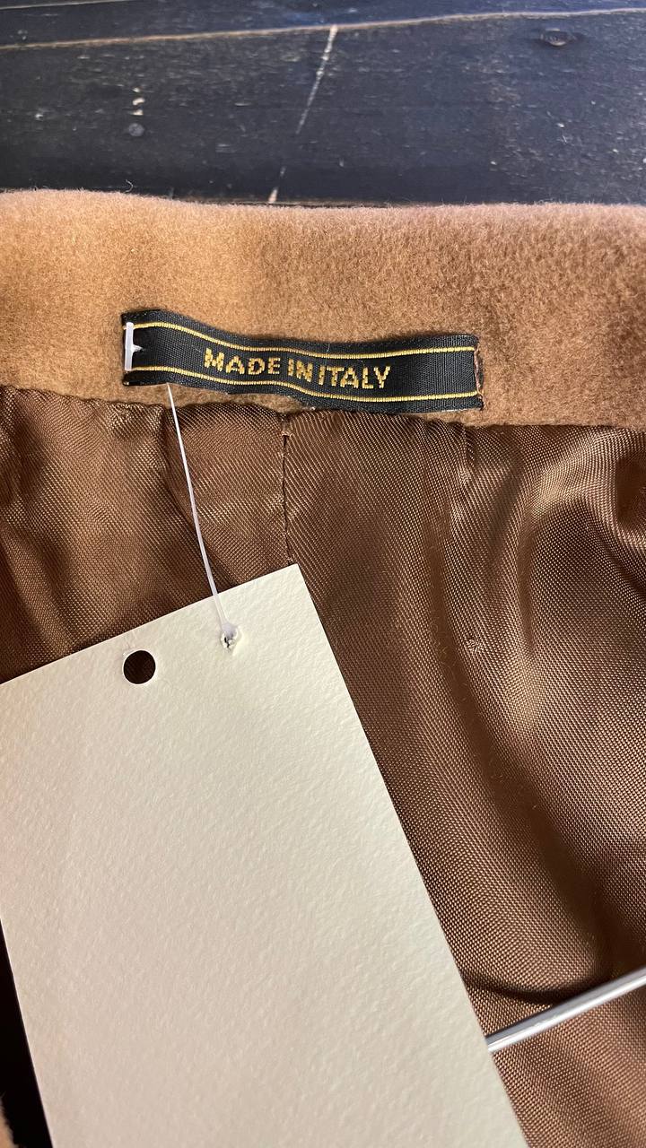 Cappottino anni 80 in lana col.cammello - tg.46