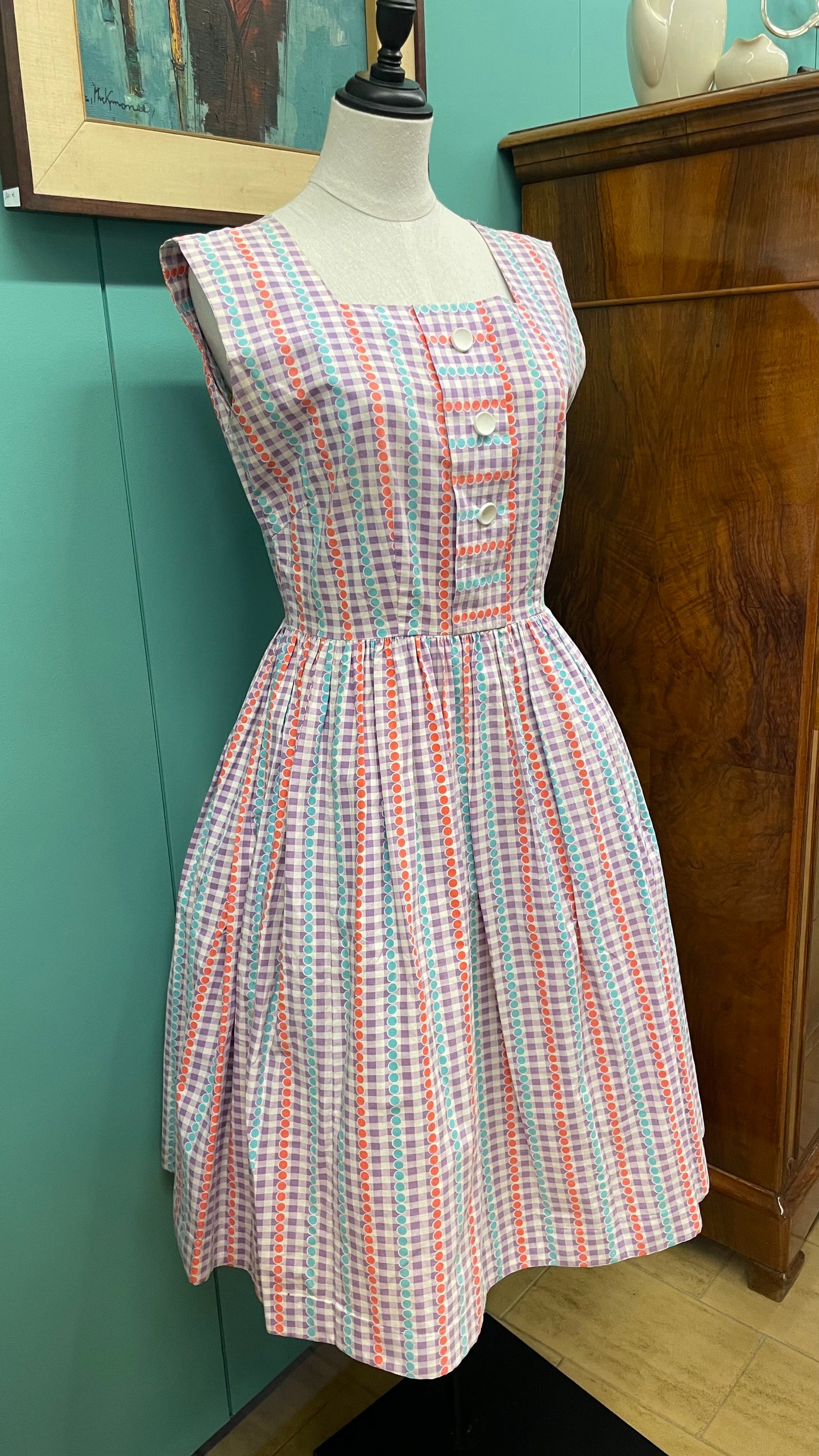 Sundress in cotone anni 50 sartoriale