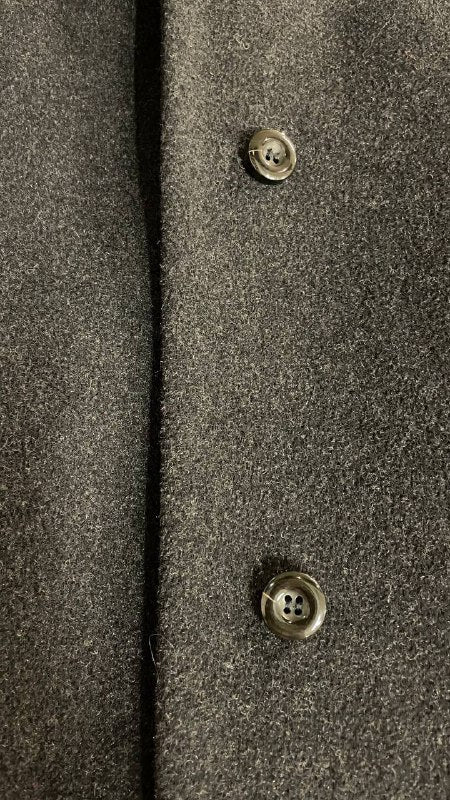 Cappotto lungo anni 80 in misto lana col.antracite - over