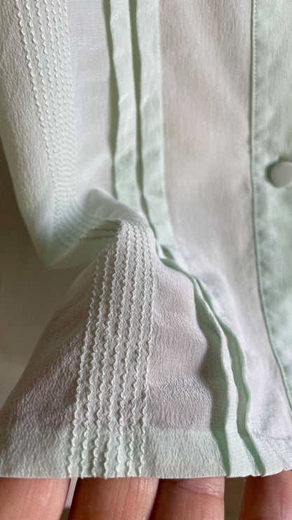 Camicia 100% seta verde pastello tg.S/M