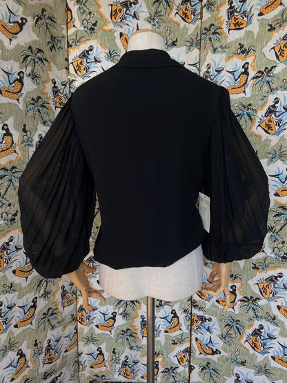 Blusa anni 60 con colletto BonTon - pura seta sartoriale