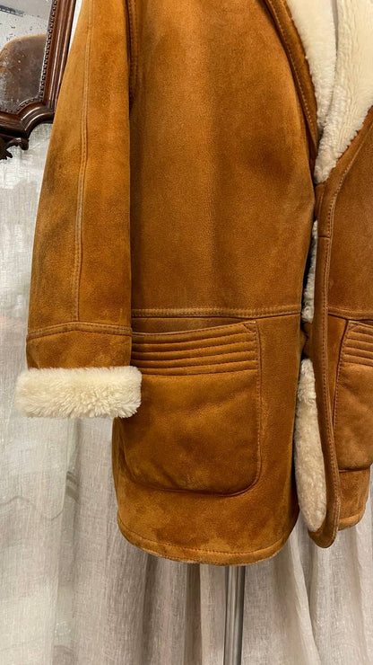 Montone primi 90s shearling - scamosciato  tg.48/50