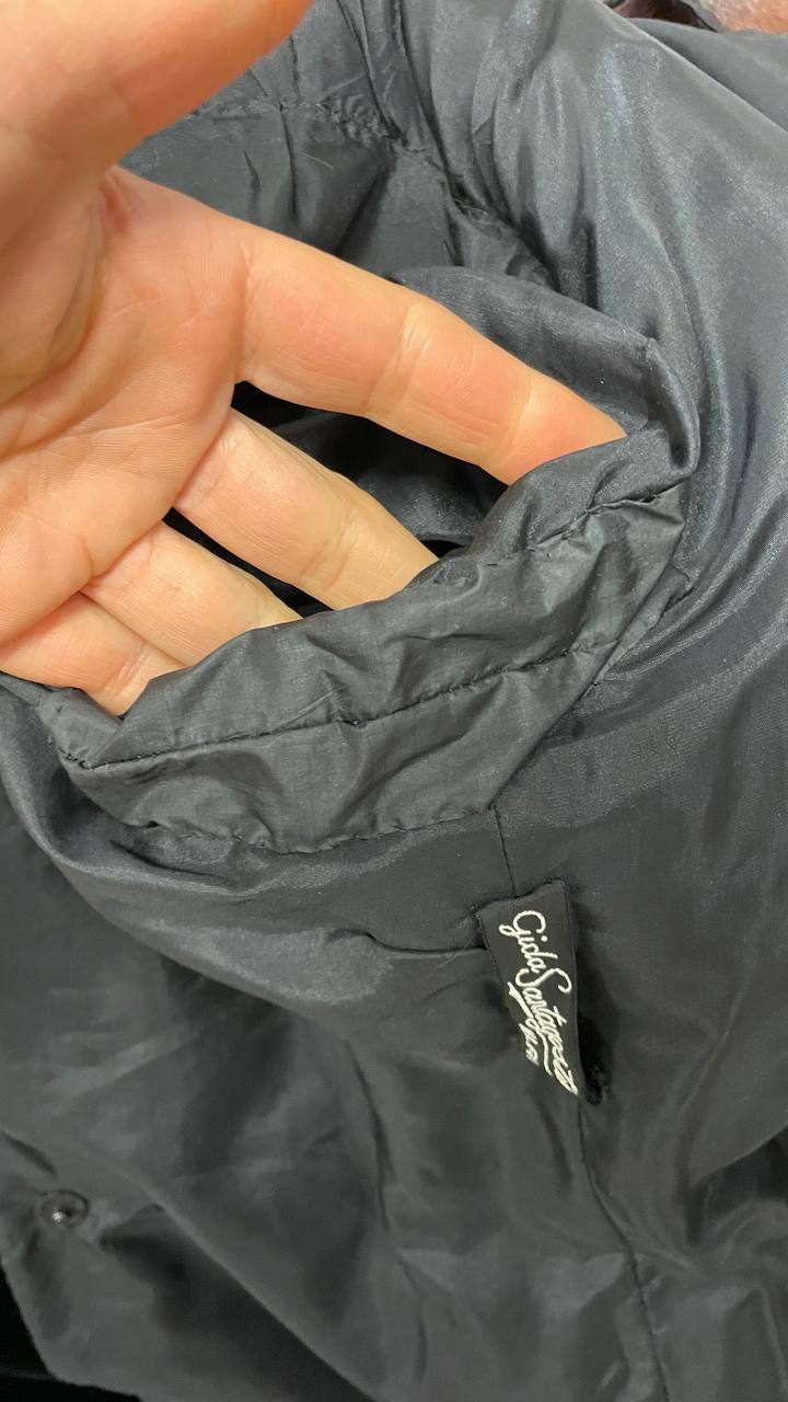 Cappotto fine anni 50 in velluto nero mod.zarina con bordi in pelliccia - tg.xs/s