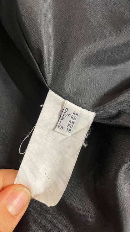 Cappotto lungo anni 80 in misto lana col.antracite - over