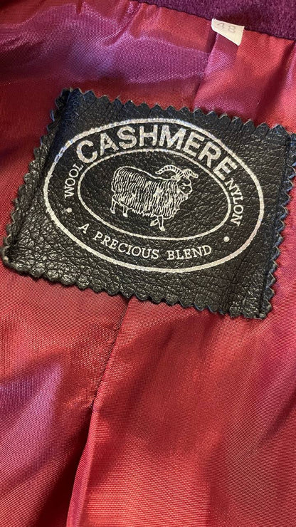 Blazer anni 80 vintage in Cashmere bordeaux tg.48/50