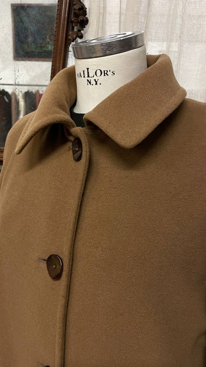 Cappottino anni 80 in lana col.cammello - tg.46