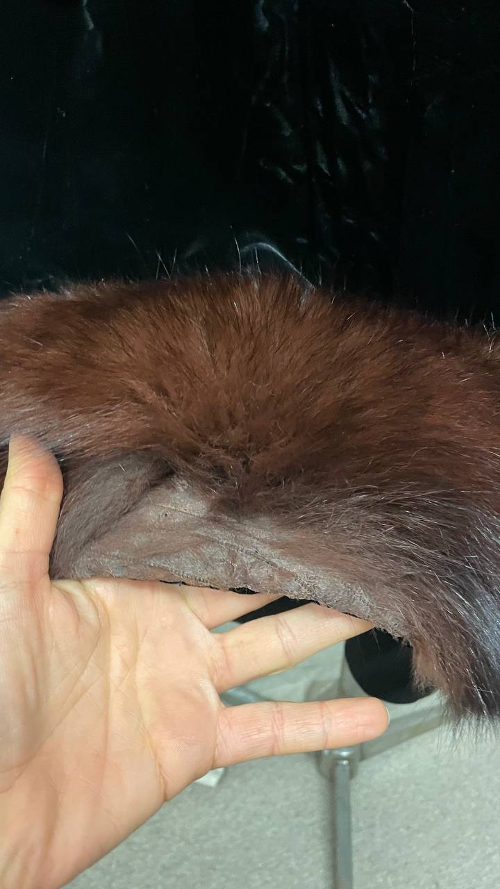 Cappotto fine anni 50 in velluto nero mod.zarina con bordi in pelliccia - tg.xs/s