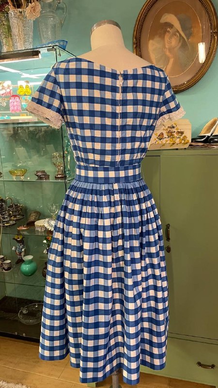 Abito anni 50 vichy Francese