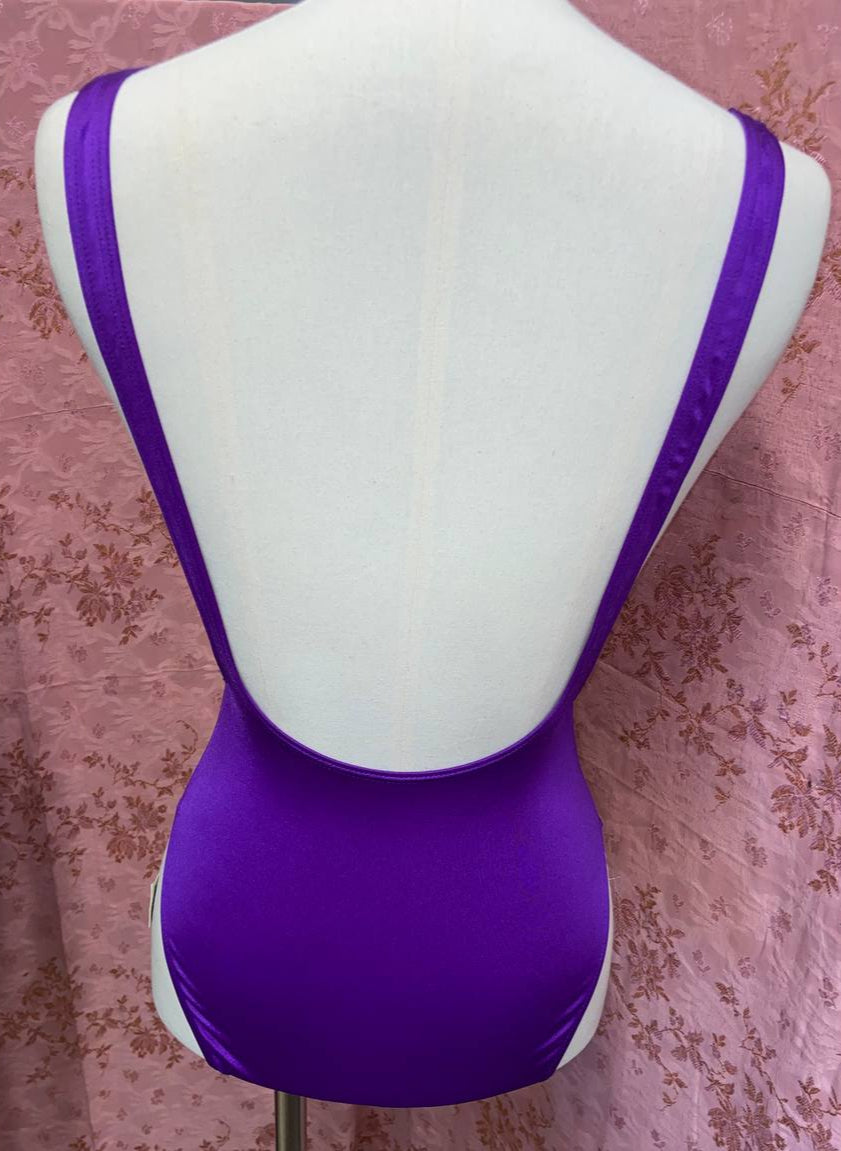 Costume intero viola Jantzen, tg 48, deadstock 1990s