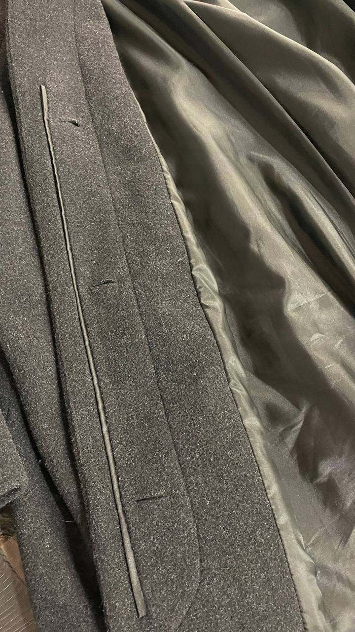 Cappotto lungo anni 80 in misto lana col.antracite - over