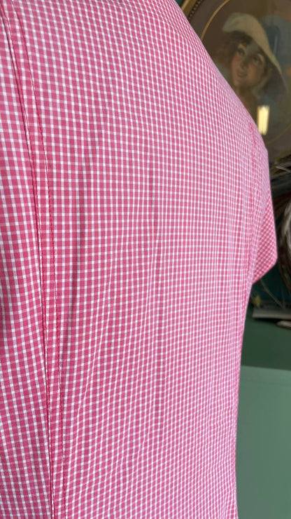 Abito anni 90 Aspesi - made in Italy - cotone a quadretti rosso/rosa - tg.44/46