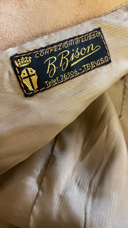 Giacca anni 70 scamosciata tg.Xs - pelletteria di lusso