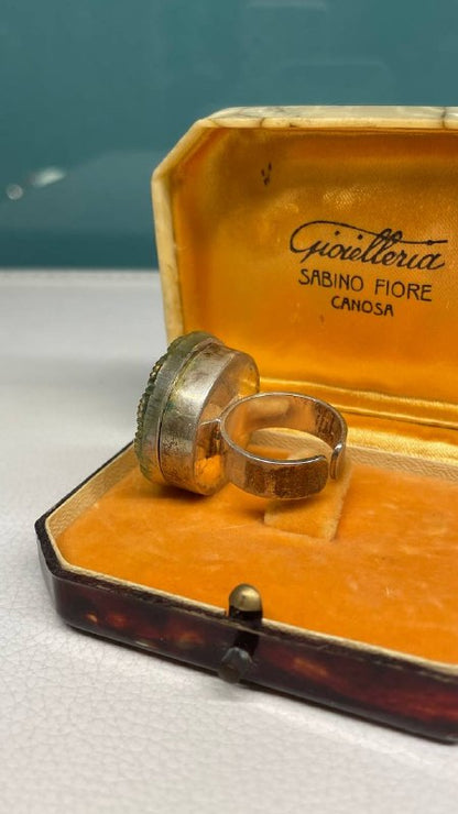 Anello con bottone anni 20/30 cecoslovacco - nr.05