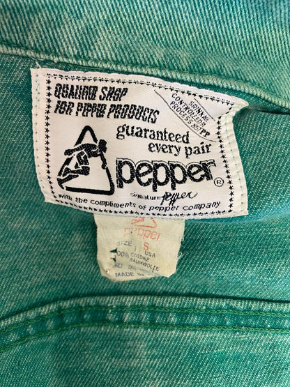 Giacca in denim verdeacqua Pepper - Made in Italy 80s