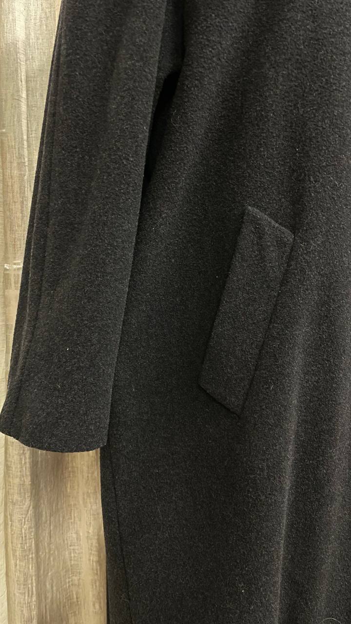 Cappotto lungo anni 80 in misto lana col.antracite - over