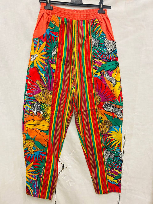 Pantalone 100% fCotone fantasia jungle - 80s