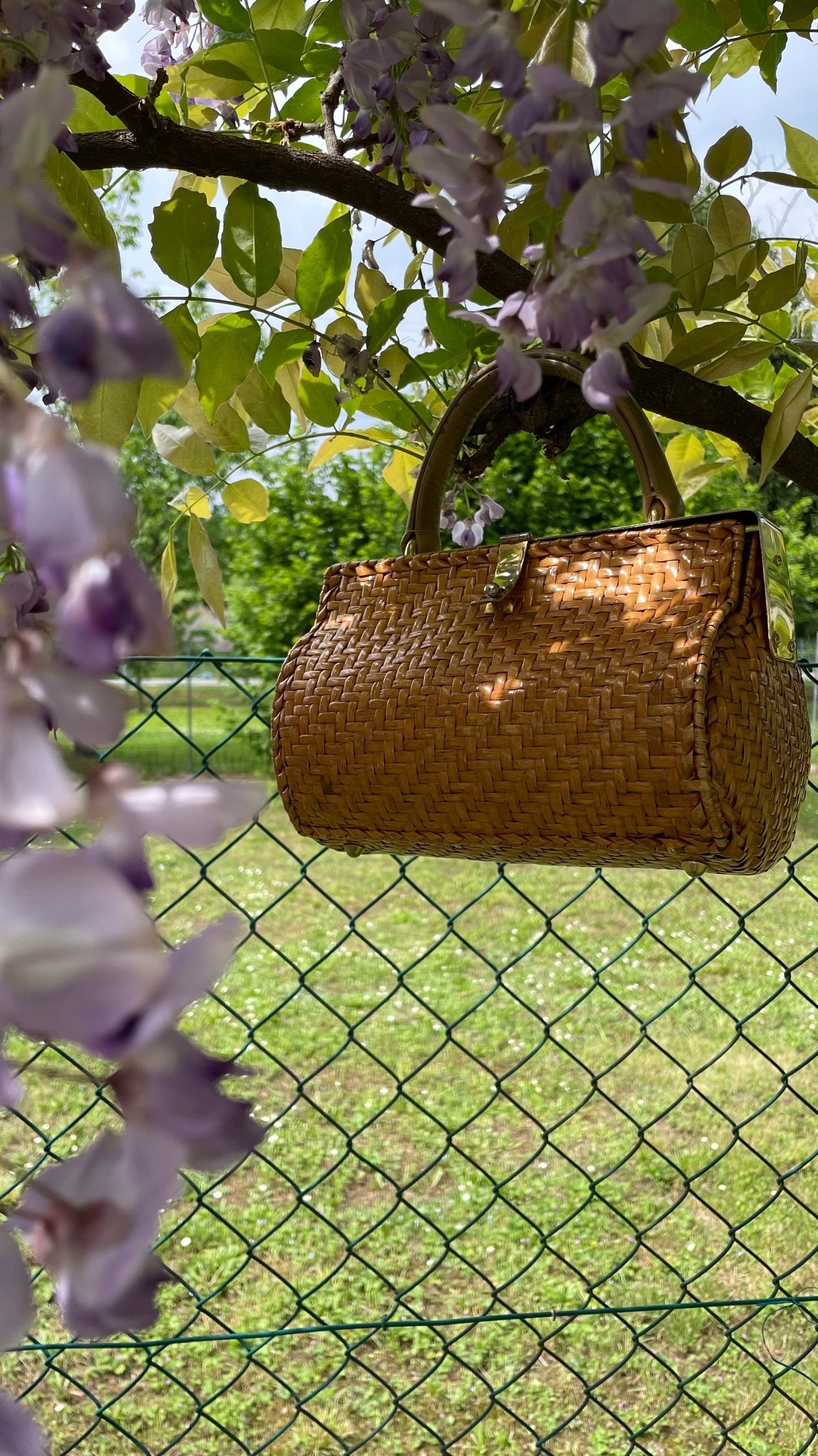 Borsa in midollino anni 50/60