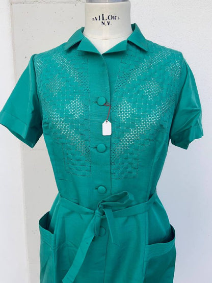 Scamiciato in shantug di seta tg.48 - deadstock 1960s
