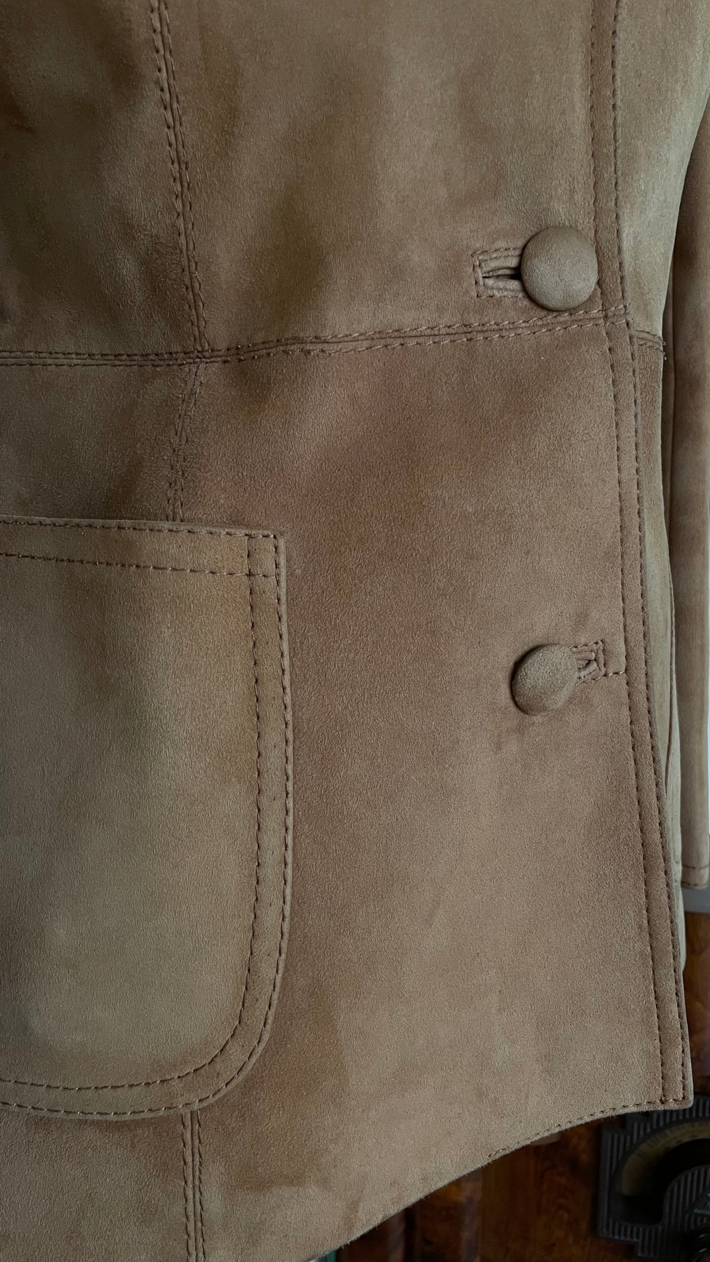 Giacca anni 70 scamosciata tg.Xs - pelletteria di lusso