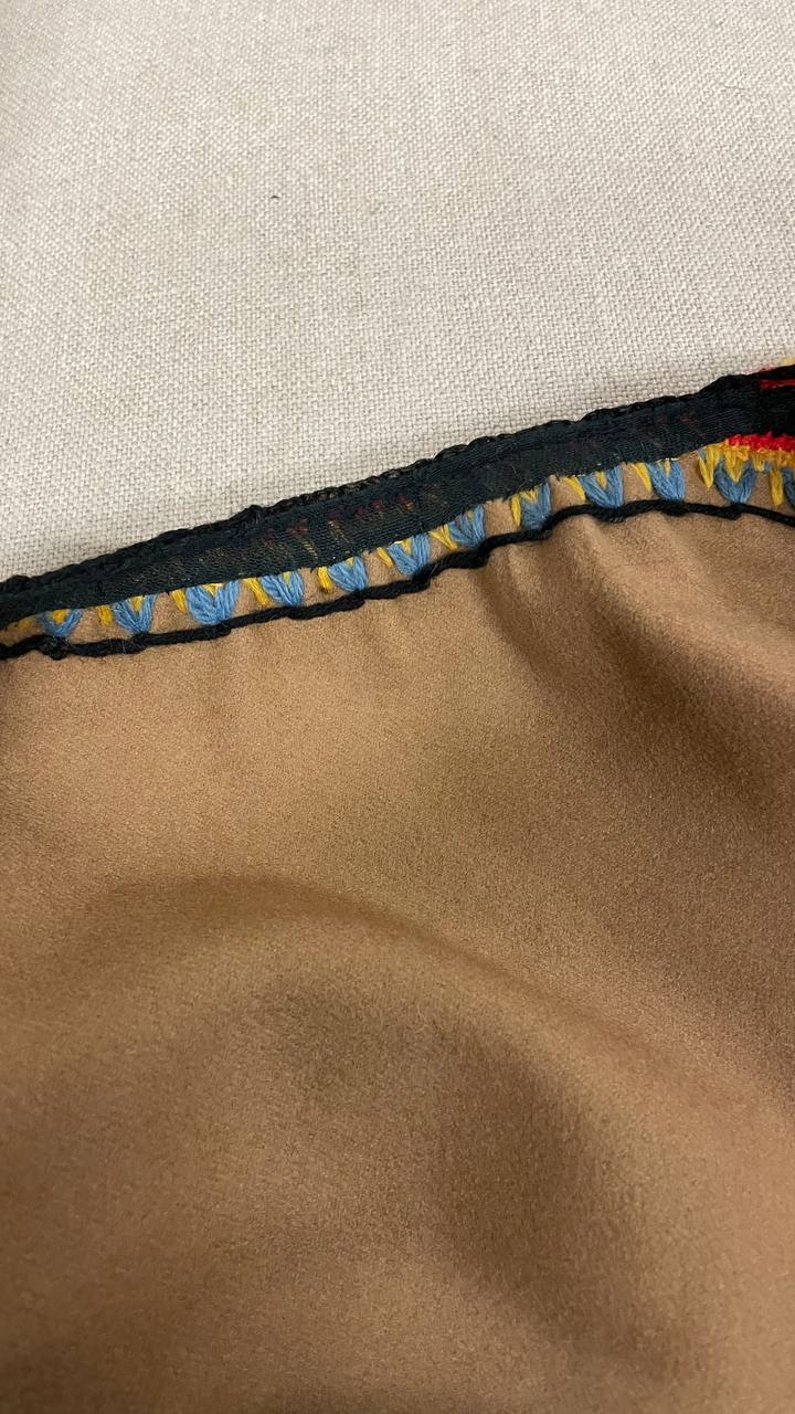 Giacchino folk anni 70 in panno di lana stile messicano - tg.M/L