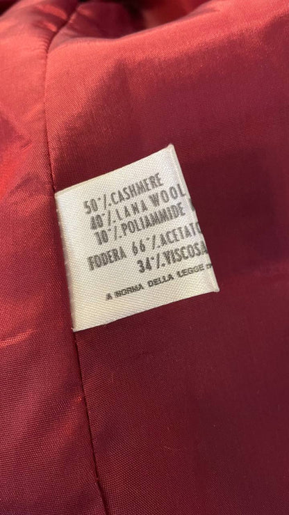 Blazer anni 80 vintage in Cashmere bordeaux tg.48/50