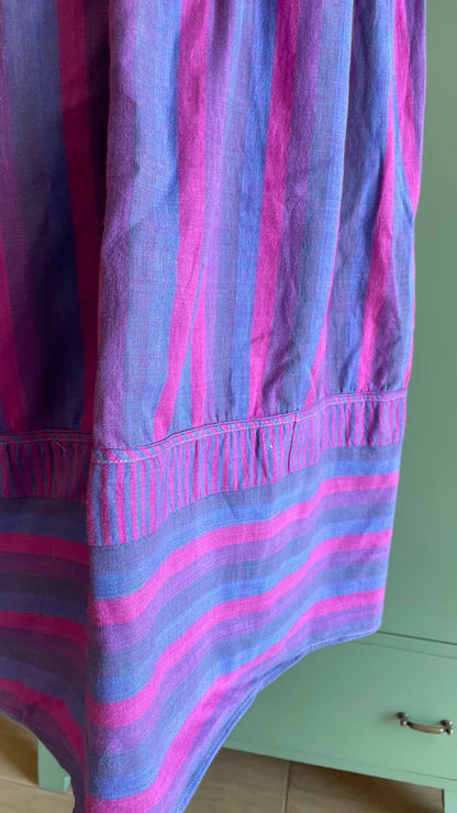 Abito cotone 1980s a righe - tg.50/52