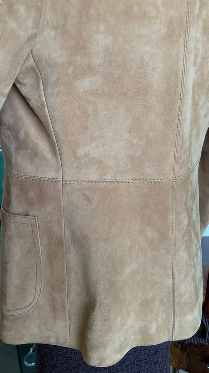 Giacca anni 70 scamosciata tg.Xs - pelletteria di lusso