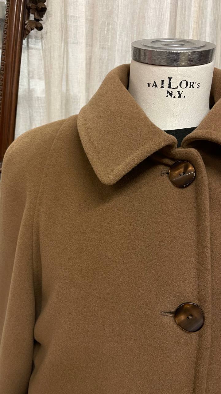Cappottino anni 80 in lana col.cammello - tg.46