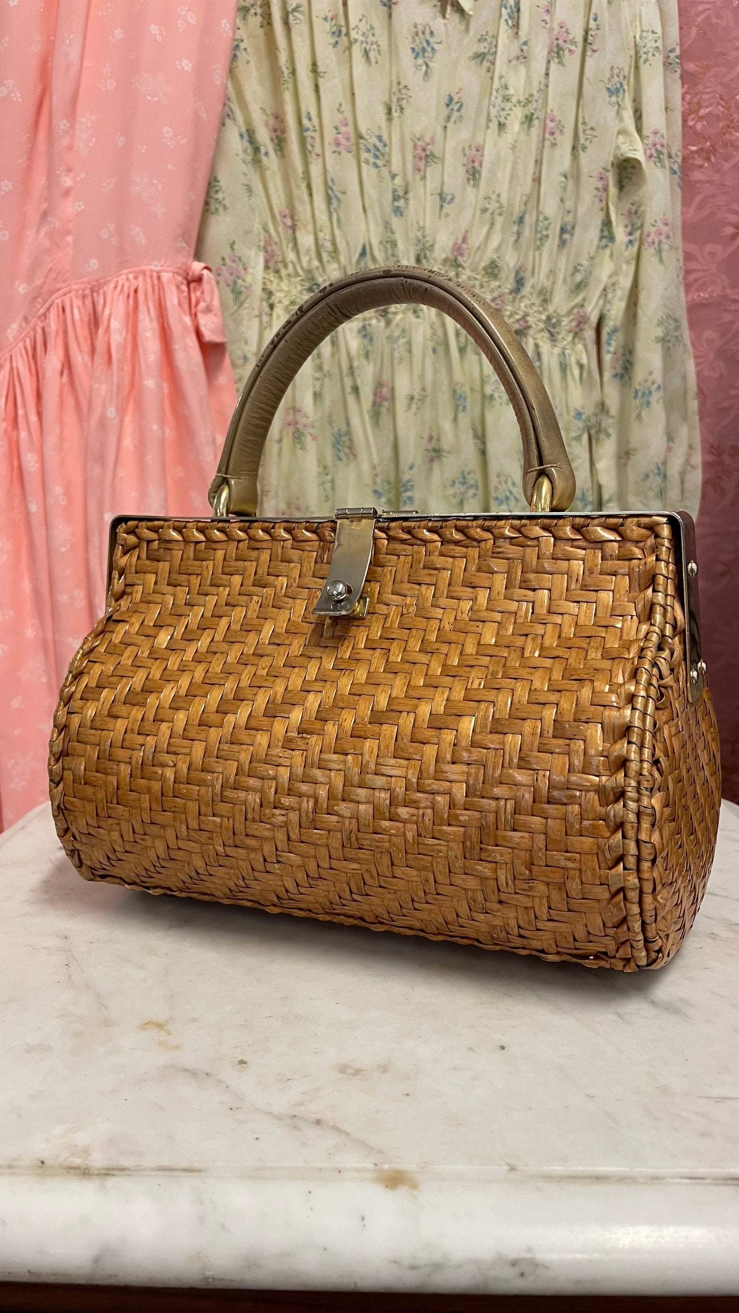 Borsa in midollino anni 50/60