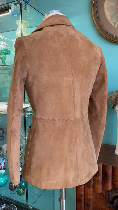 Giacca anni 70 scamosciata tg.Xs - pelletteria di lusso