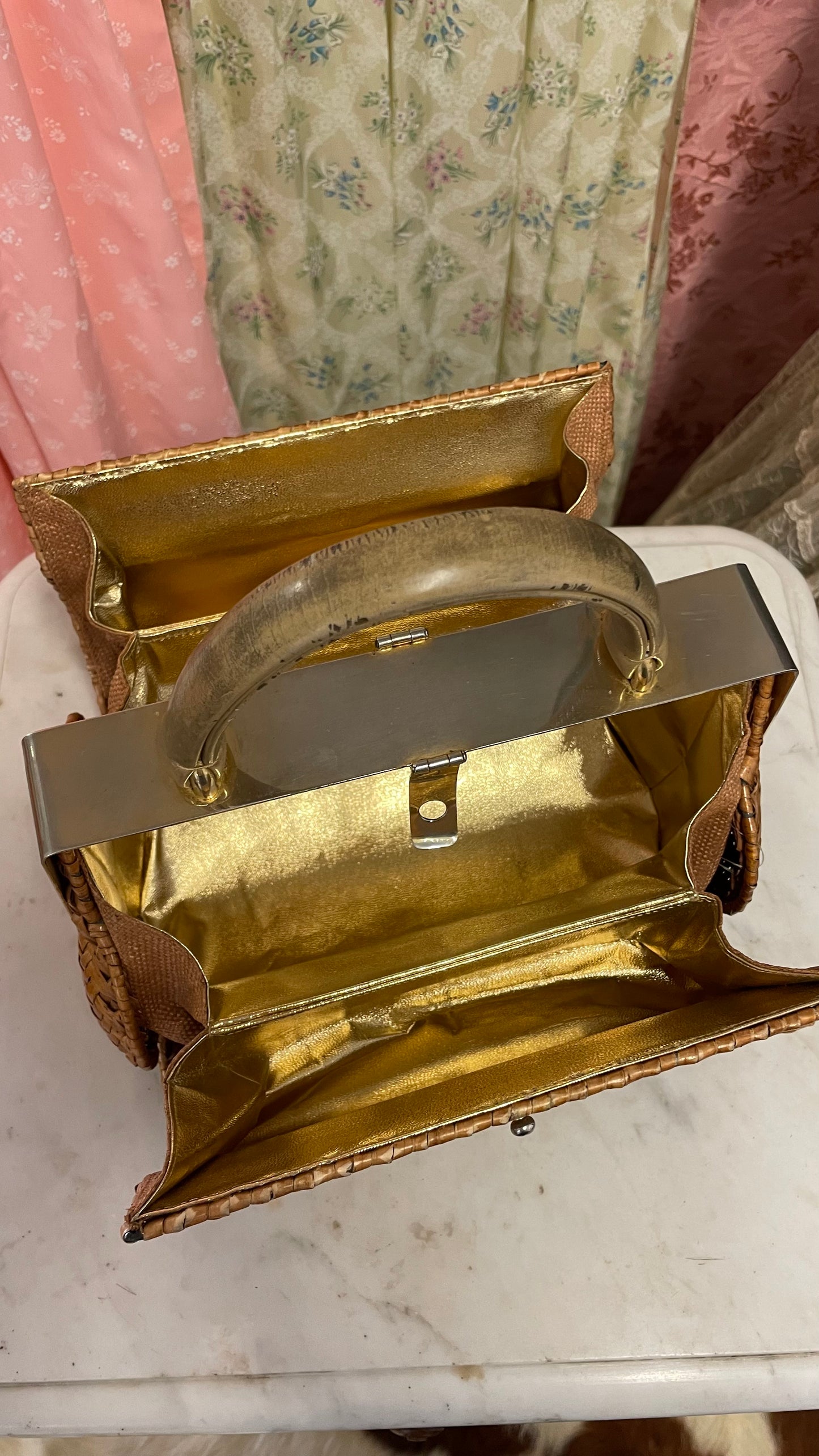 Borsa in midollino anni 50/60