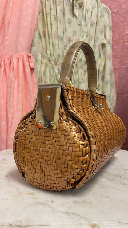 Borsa in midollino anni 50/60