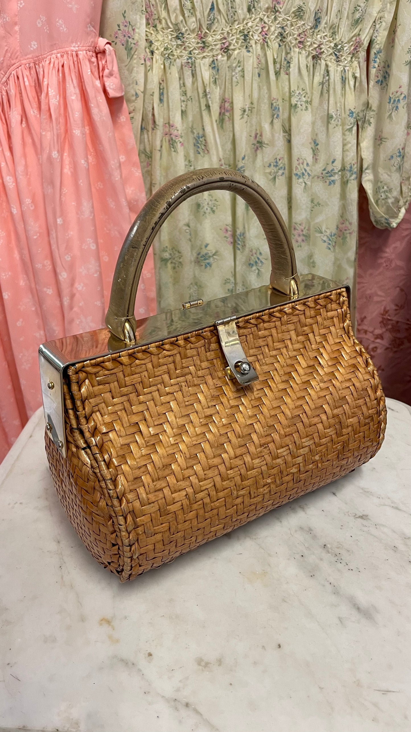 Borsa in midollino anni 50/60