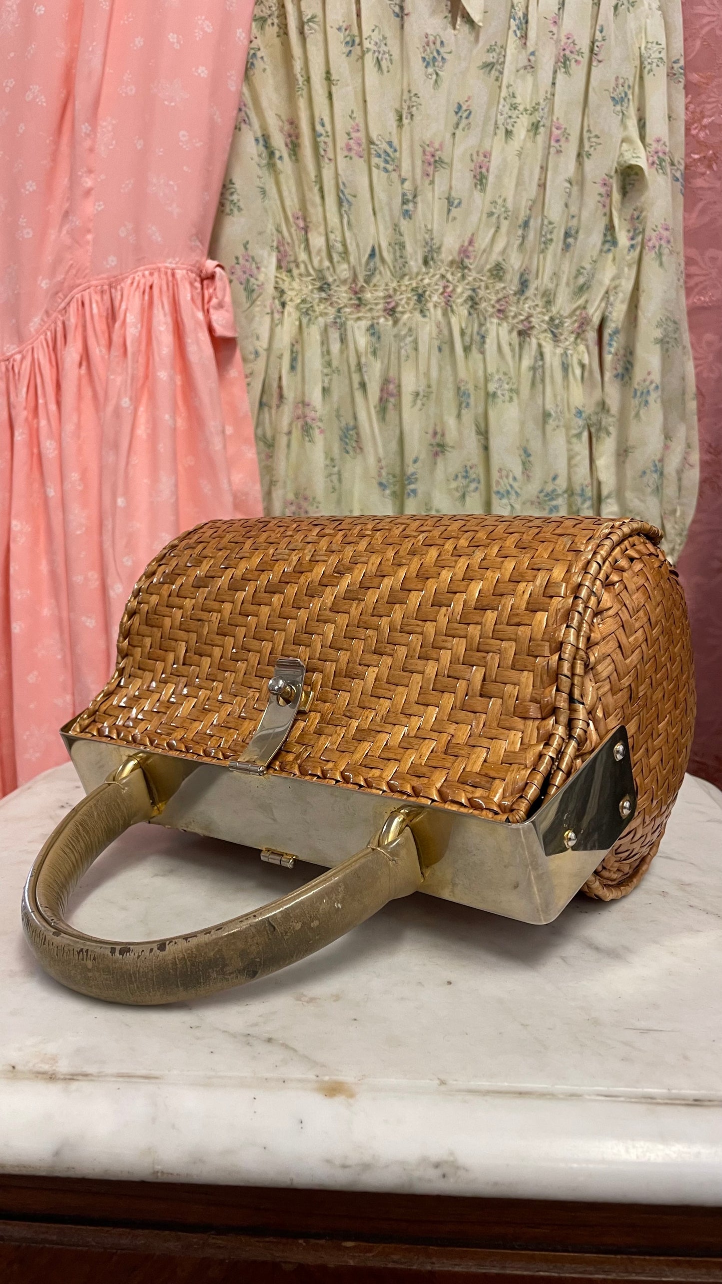 Borsa in midollino anni 50/60