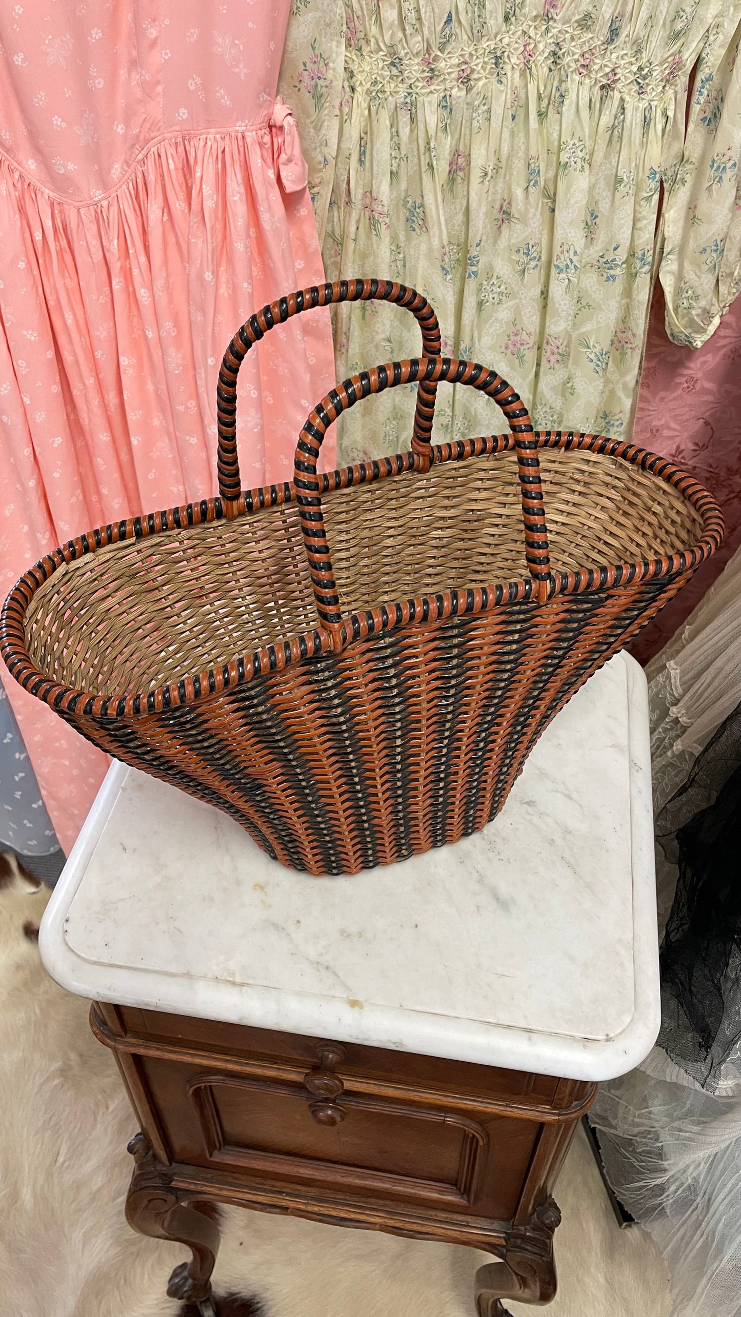 Cestino/borsetta in midollino anni 40/50