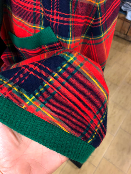 Salopette anni 70 tartan