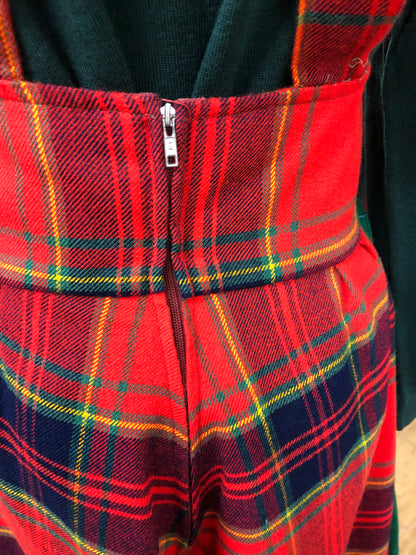 Salopette anni 70 tartan