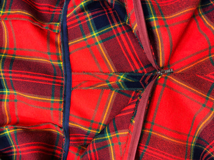 Salopette anni 70 tartan