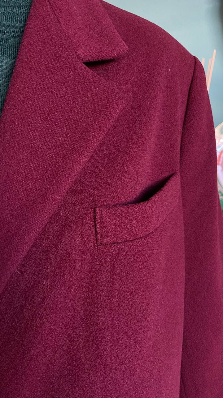 Blazer anni 80 vintage in Cashmere bordeaux tg.48/50
