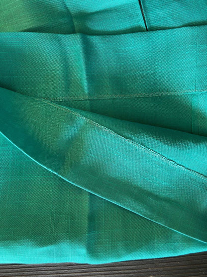 Abito sartoriale in lino smanicato - ricamato a mano - anni 60