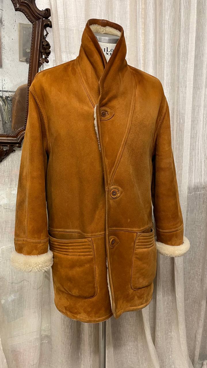 Montone primi 90s shearling - scamosciato  tg.48/50