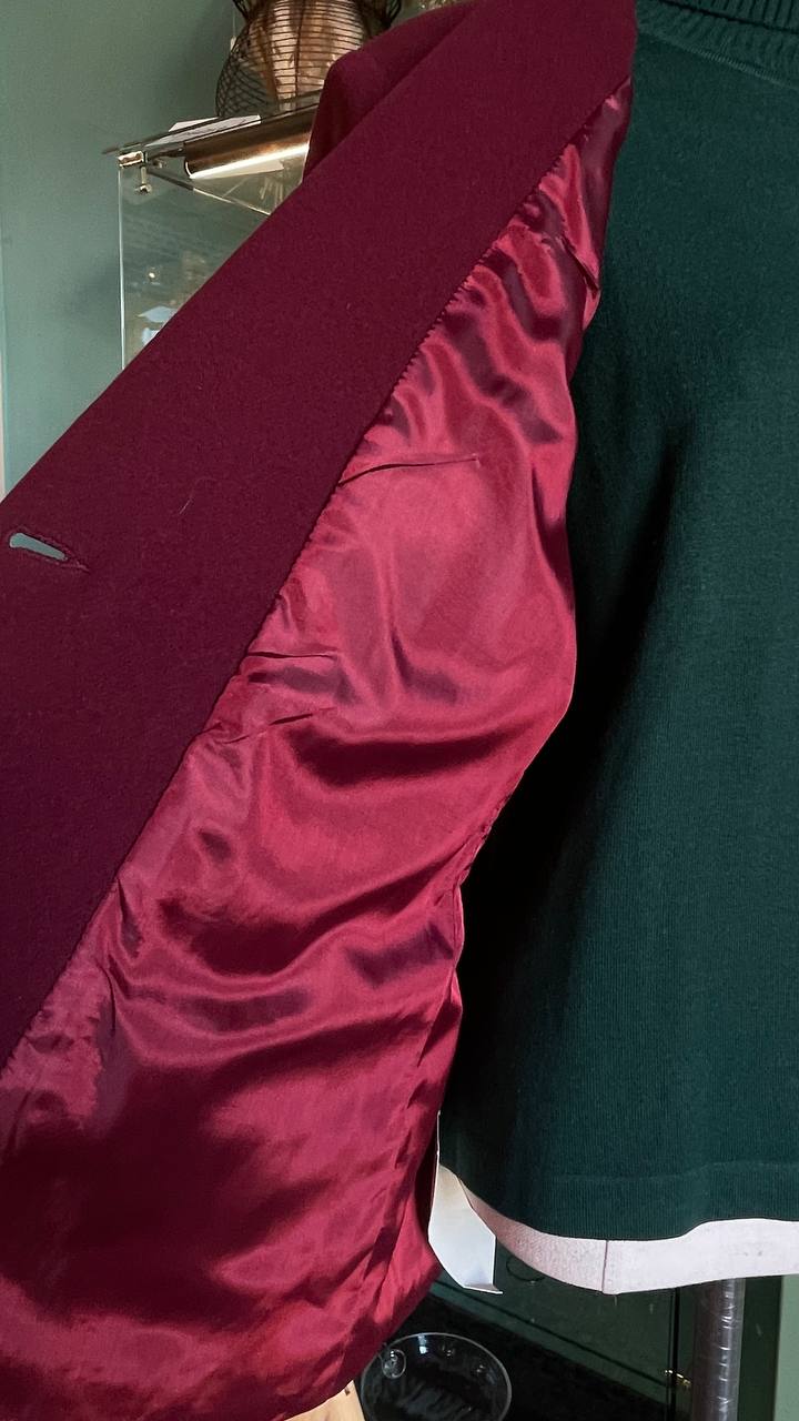 Blazer anni 80 vintage in Cashmere bordeaux tg.48/50