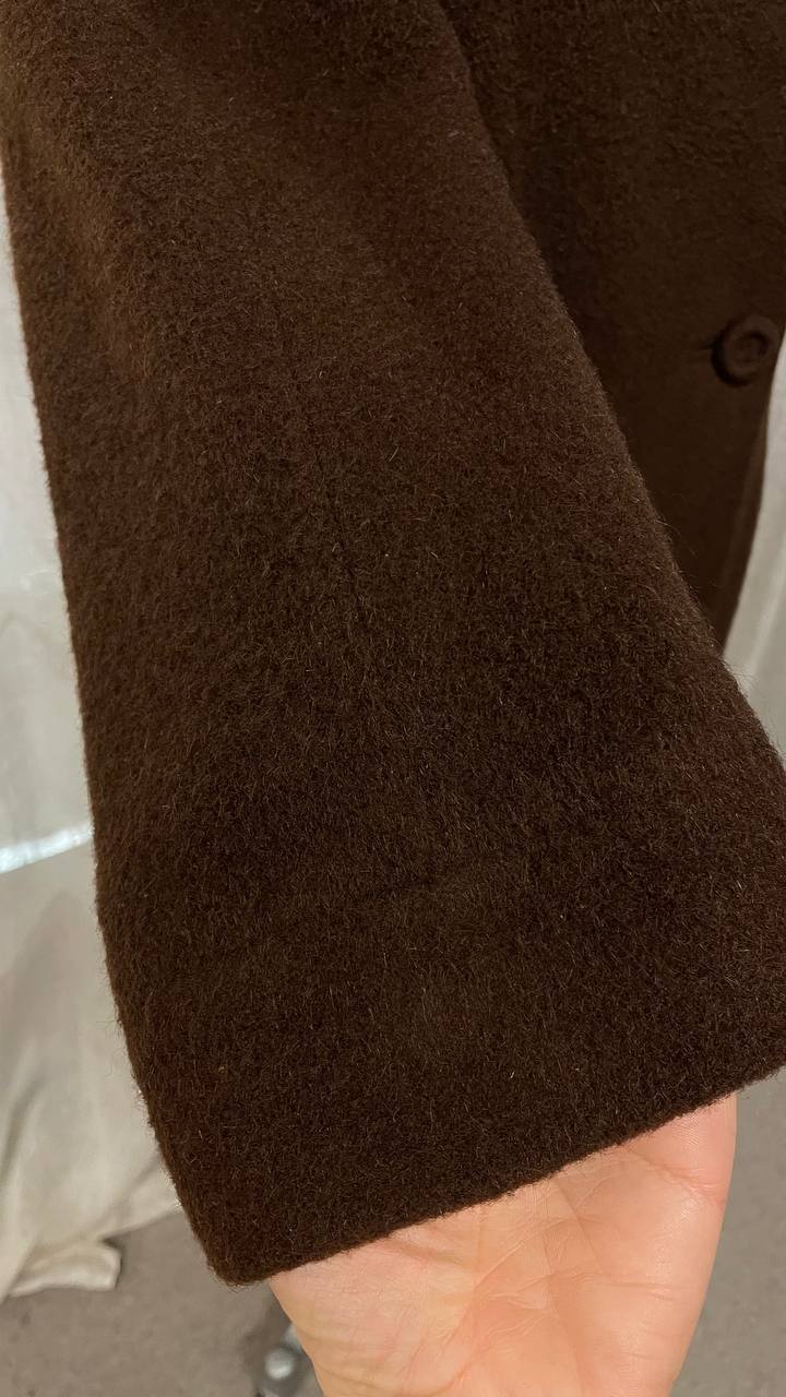 Cappotto primi anni 60 col.cioccolato in lana - tg.48/50