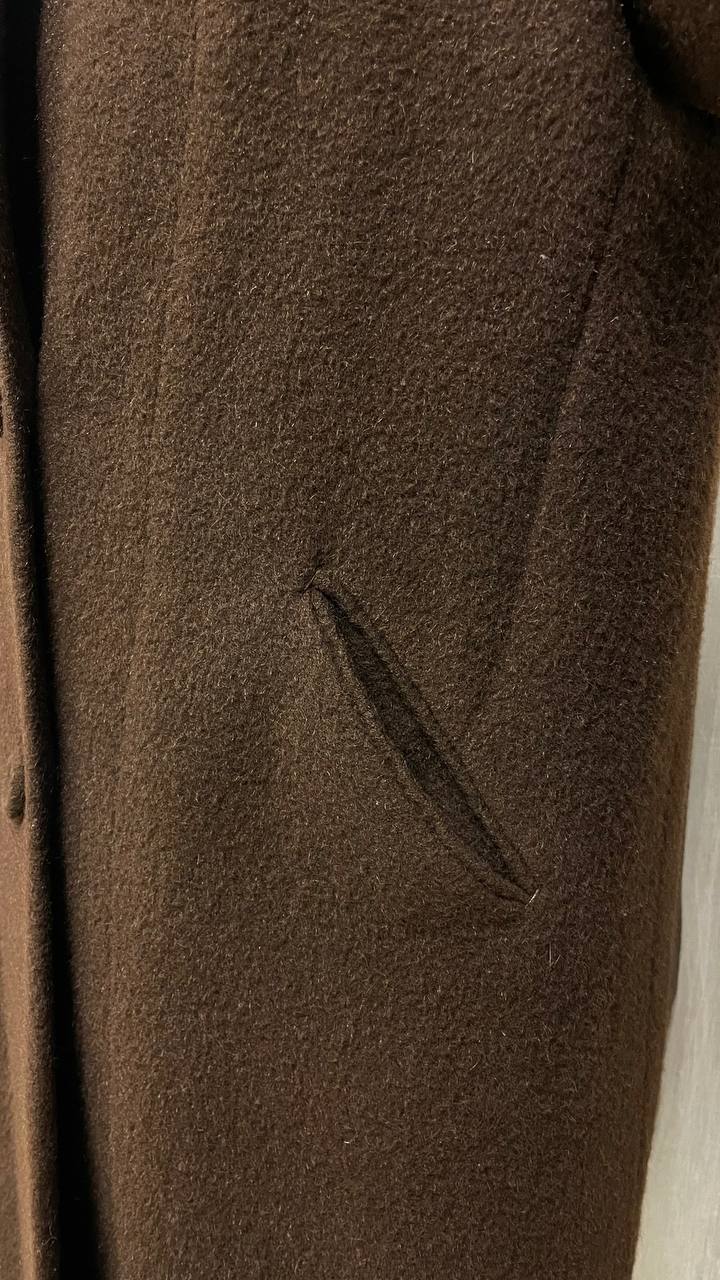 Cappotto primi anni 60 col.cioccolato in lana - tg.48/50