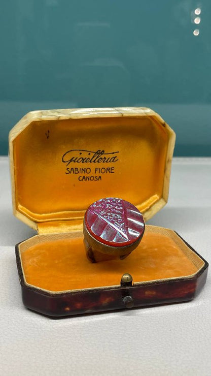 Anello con bottone anni 20/30 cecoslovacco - nr.12