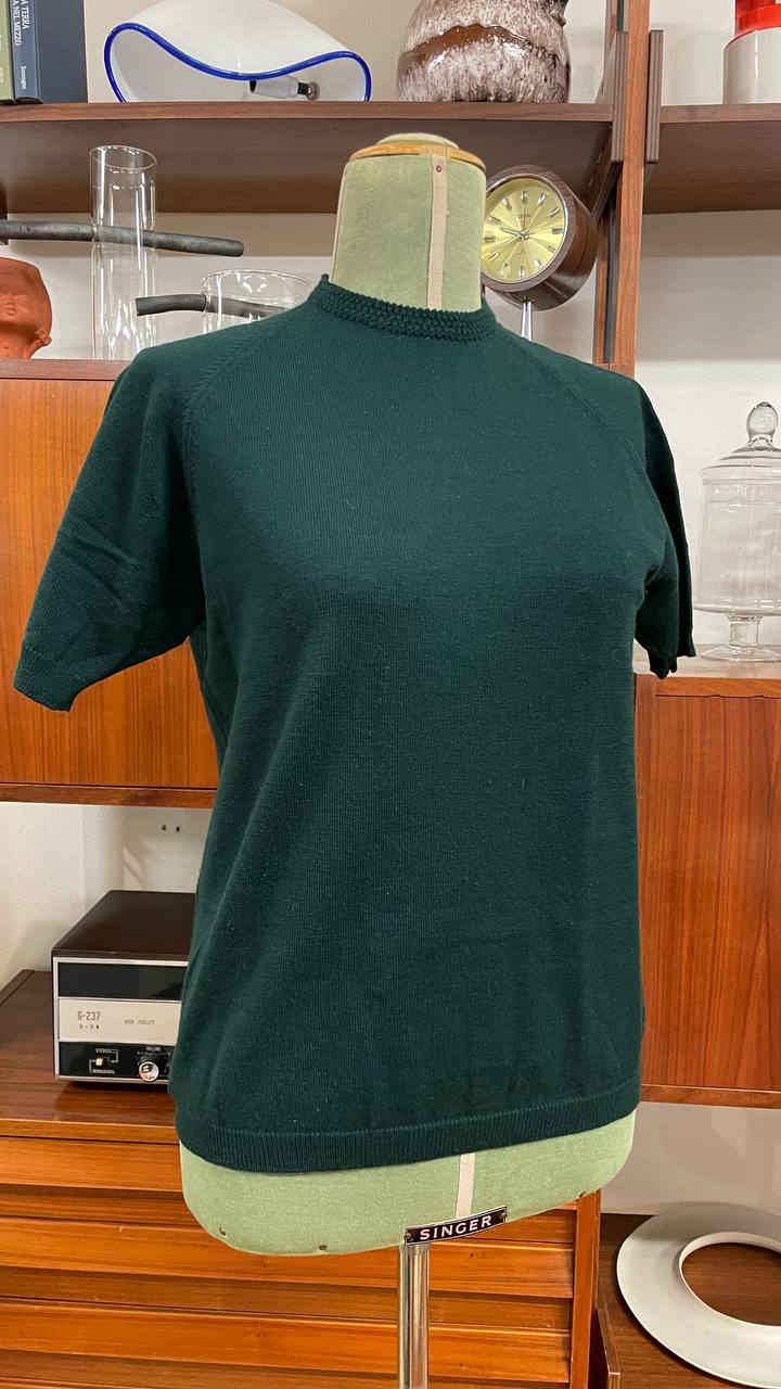 Twin Set anni 60 in lana verde scuro - tg.46