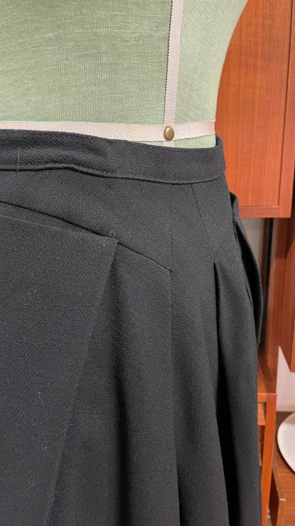 Gonna nera in gabardine tg.48/50  - modello anni 40