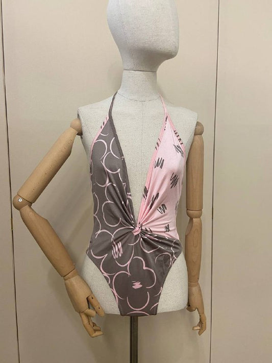 Costume intero grigio e rosa Tamigi