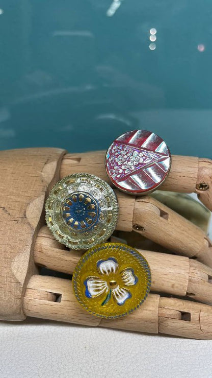 Anello con bottone anni 20/30 cecoslovacco - nr.09